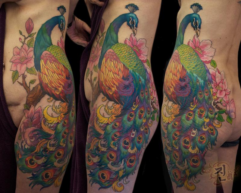 Discover Peacock Tattoo Thigh In Cdgdbentre